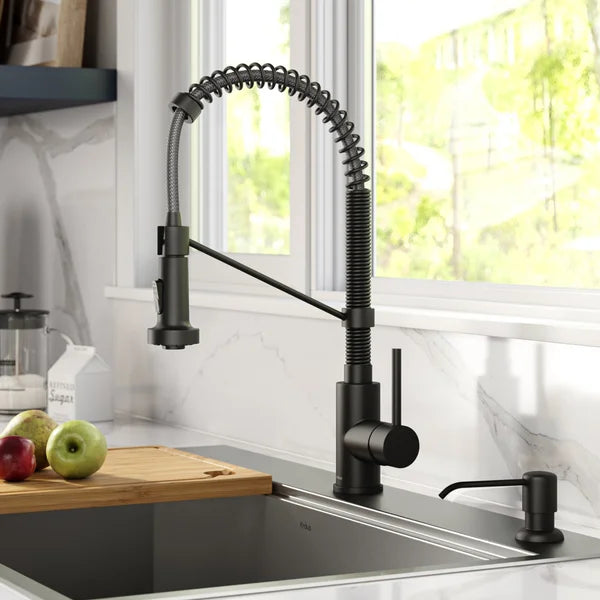 KRAUS Bolden 18-in Pull-down Faucet with Soap Dispenser