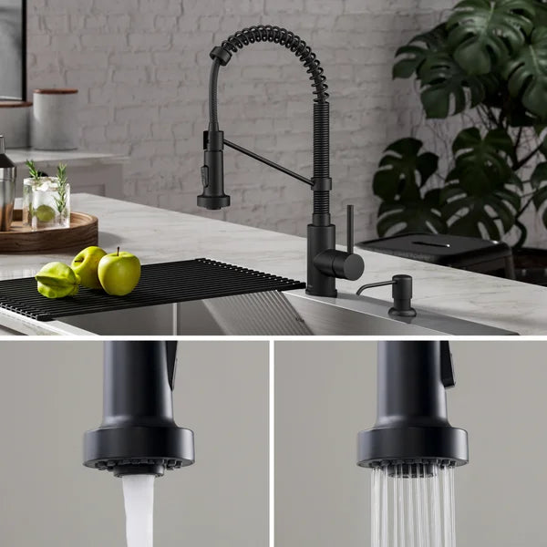 KRAUS Bolden 18-in Pull-down Faucet with Soap Dispenser