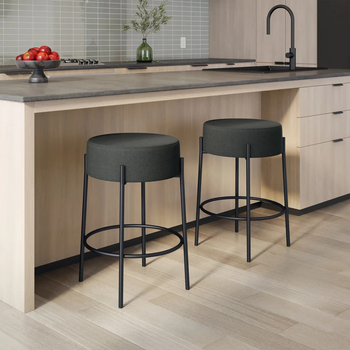 Amisco Clovis Fabric Counter Stool