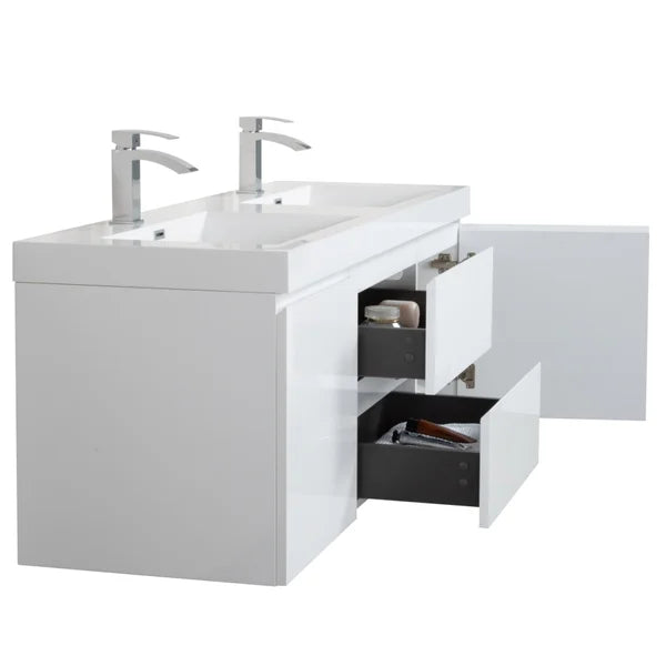 SERA 60 in. CAPRI Vanity with Glossy White Countertop