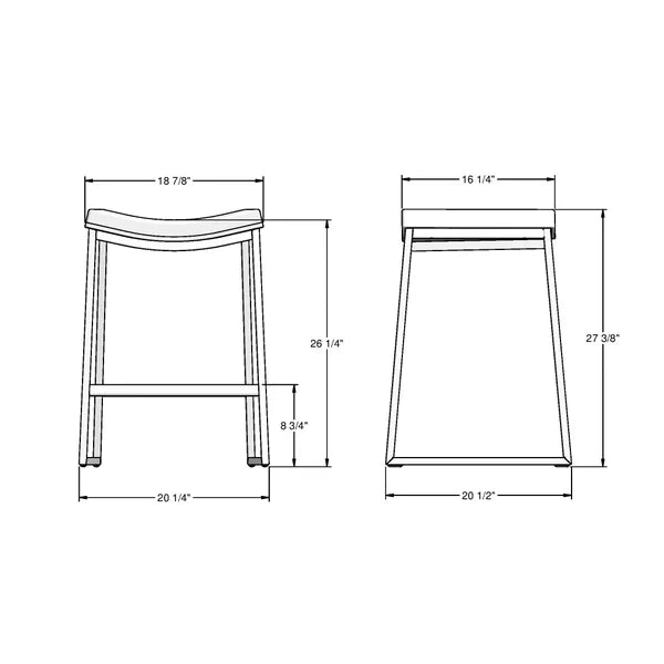 Amisco David Fabric Counter Stool