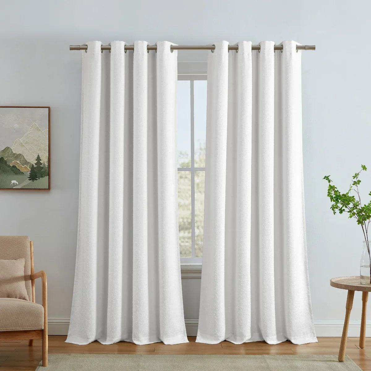 SUN+BLK Rhodes Collection Bouclé Blackout Curtain Panel, 2-panel