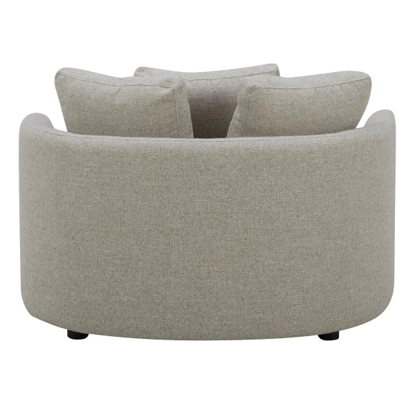 Aiden & Ivy Fabric Accent Chair with Storage Ottoman
