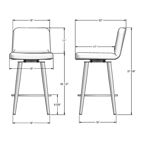Amisco Betty Swivel Counter Stool
