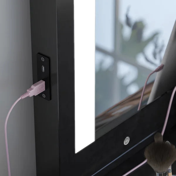 Tresanti Marilyn Makeup Table with LED Lighted Mirror