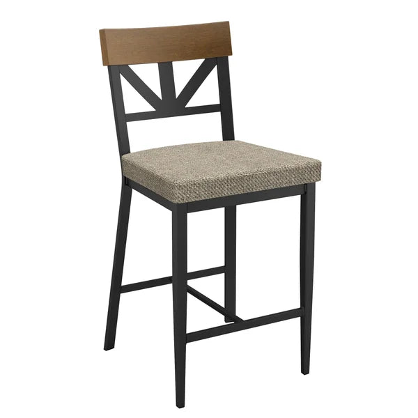 Amisco Clark Counter Stool with Polyester Seat