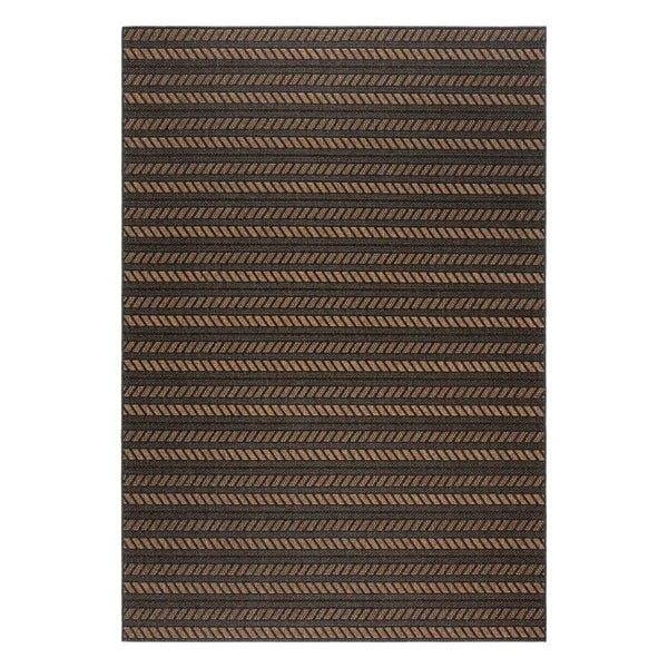 Gertmenian Toscana Collection Ellis Chestnut Black Outdoor Area Rug