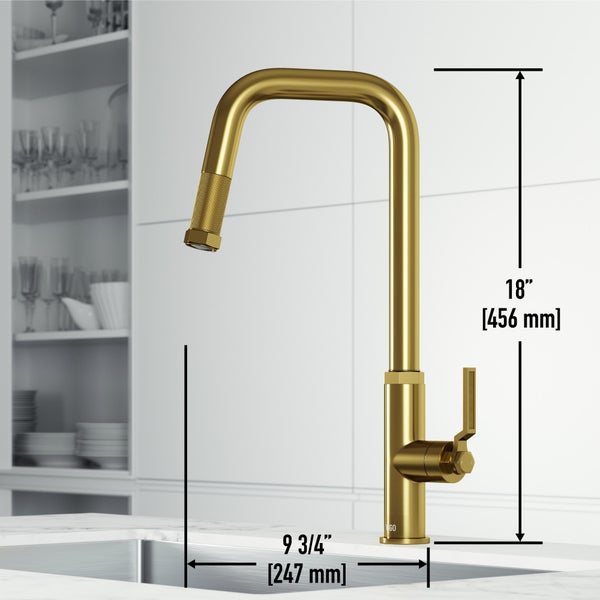 VIGO Hart Angular Single-Handle Kitchen Faucet