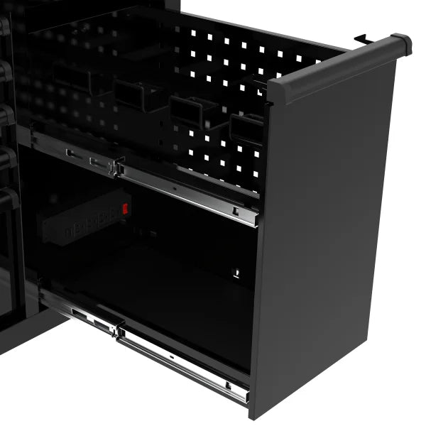 Homak 54 in. TECH Roller Cabinet with Stainless Steel Top & Power Tool Drawer