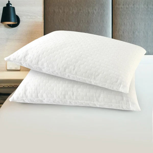 Swiss Comforts Embossed Tencel Down Alternative Pillow, 2-pack