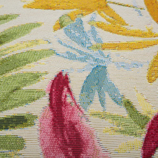 Viana Maldives Collection Pink Flowers Indoor/Outdoor Area Rug