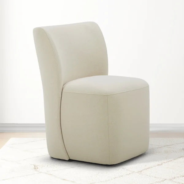 Aiden & Ivy Blair Fabric Dining Chair with Casters