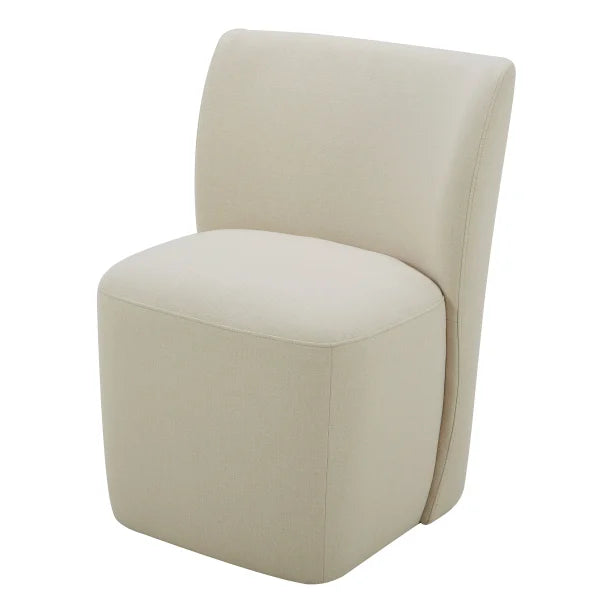 Aiden & Ivy Blair Fabric Dining Chair with Casters