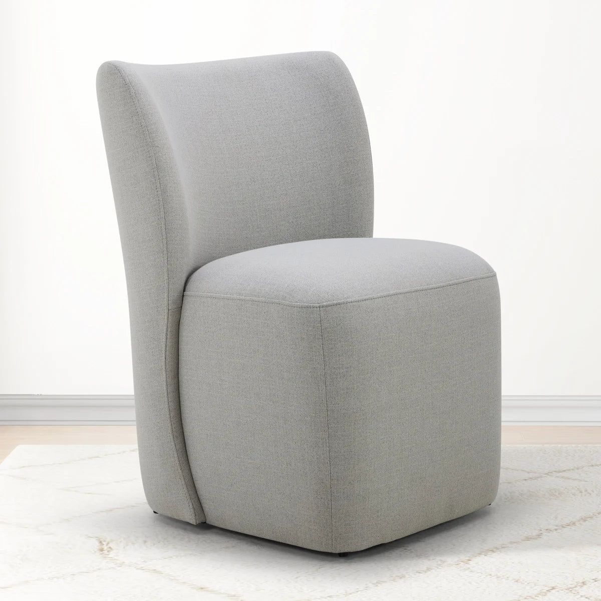 Aiden & Ivy Blair Fabric Dining Chair with Casters