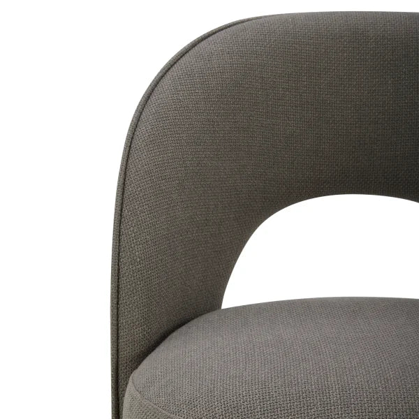 Aiden & Ivy Fabric Armless Dining Chair with Casters