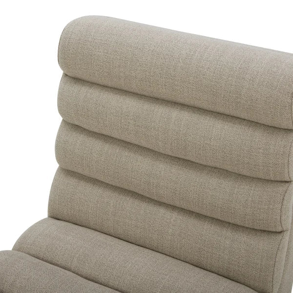 Aiden & Ivy Fabric Armless Dining Chair with Casters