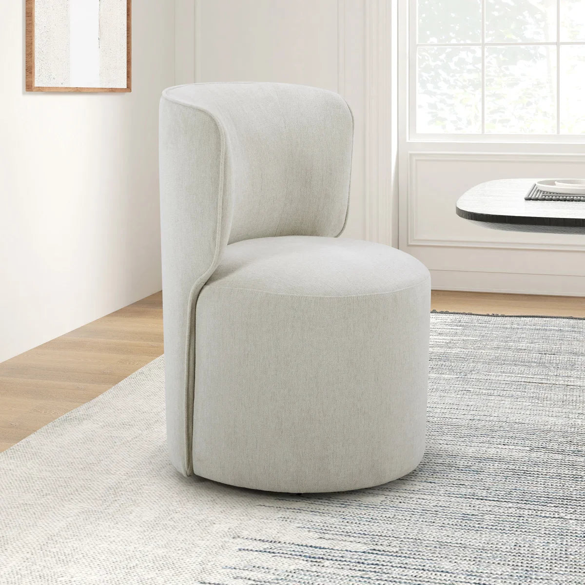 Aiden & Ivy Armless Dining Chair with Casters