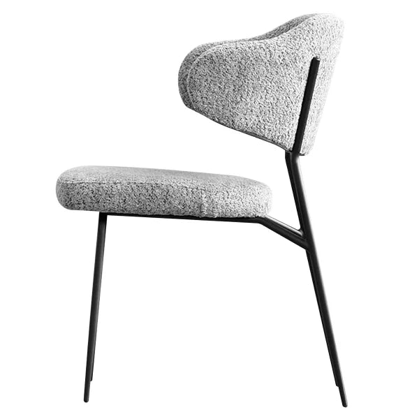 Mobital Clutch Fabric Dining Chair with Black Frame, 2-pack