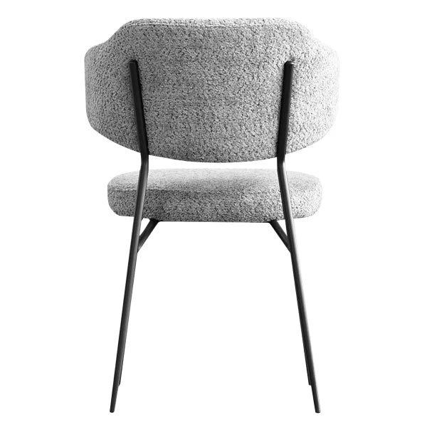 Mobital Clutch Fabric Dining Chair with Black Frame, 2-pack