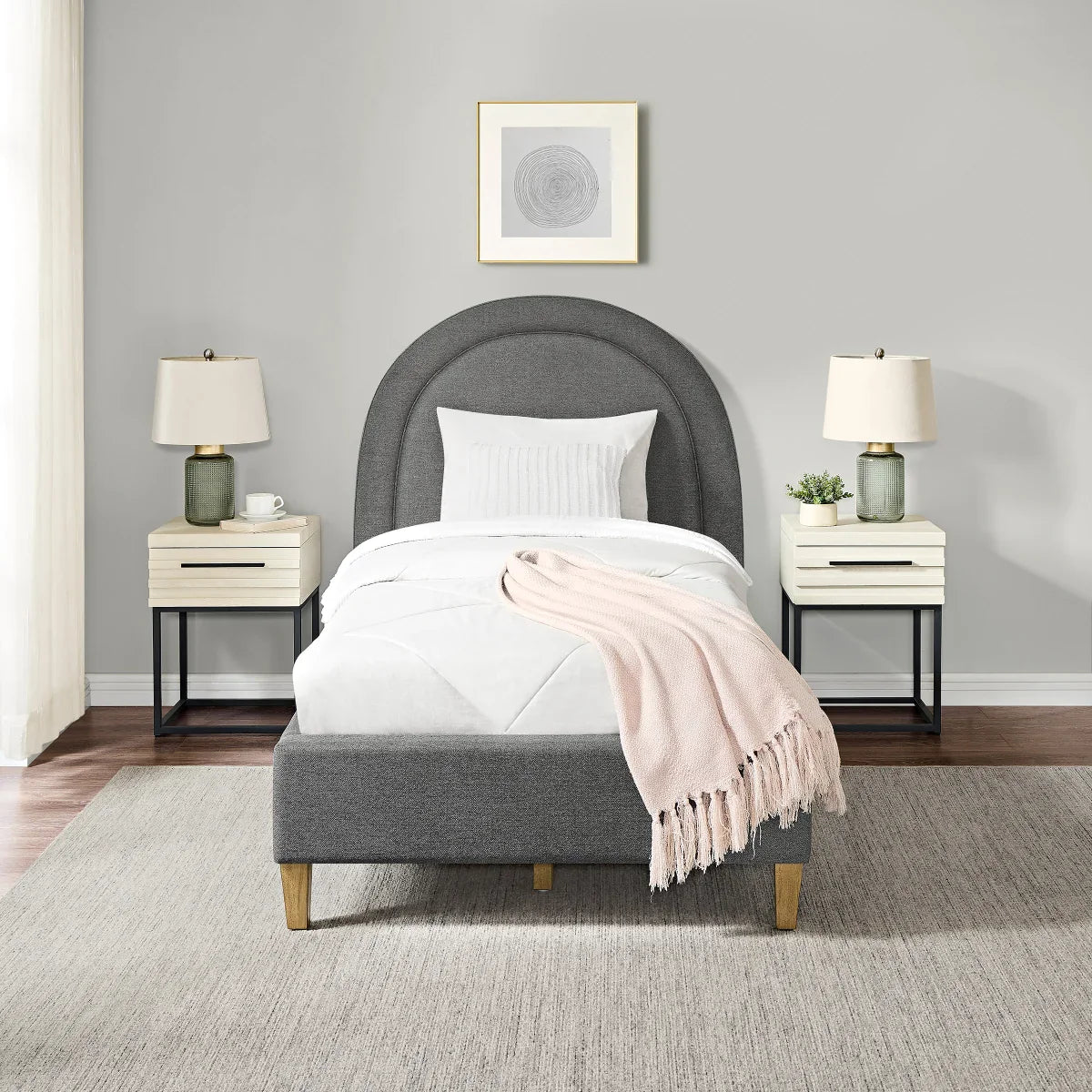 Thomasville Upholstered Platform Twin Bed