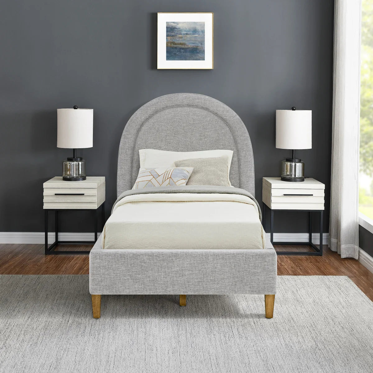 Thomasville Upholstered Platform Twin Bed