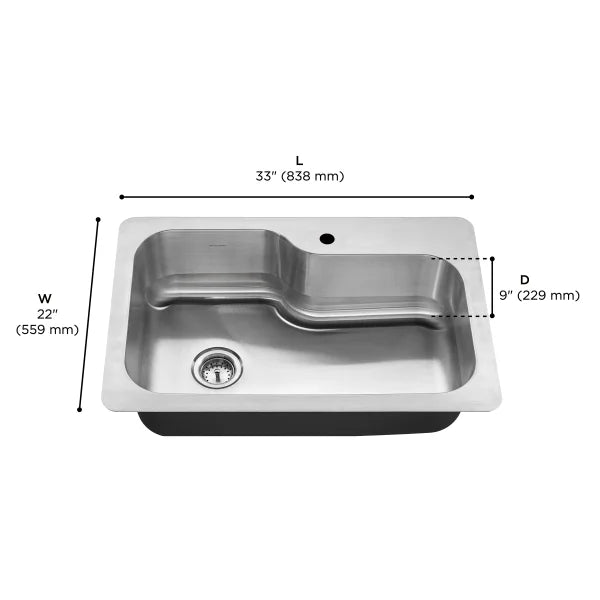 American Standard Fairacres Stainless Steel Kitchen Sink With Pull-down Faucet