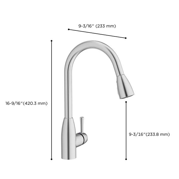 American Standard Fairacres Stainless Steel Kitchen Sink With Pull-down Faucet