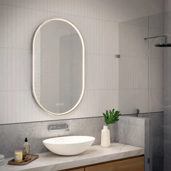 Artika Royce Oval LED Wall Mirror with Integrated Defogger