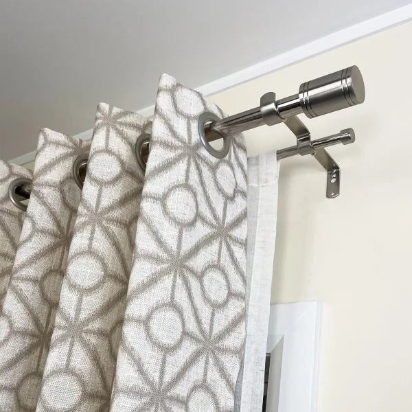 Versailles Imperial Ringlets Finial Double Curtain Rod Set