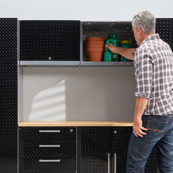 NewAge Products Performance Diamond Plate Series Garage Cabinets, 7-piece Set