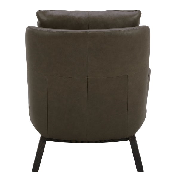 Aiden & Ivy Top-grain Leather Slipper Chair