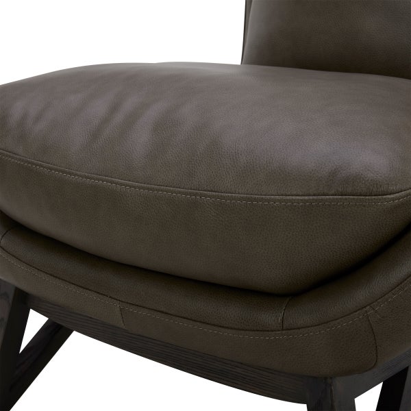 Aiden & Ivy Top-grain Leather Slipper Chair