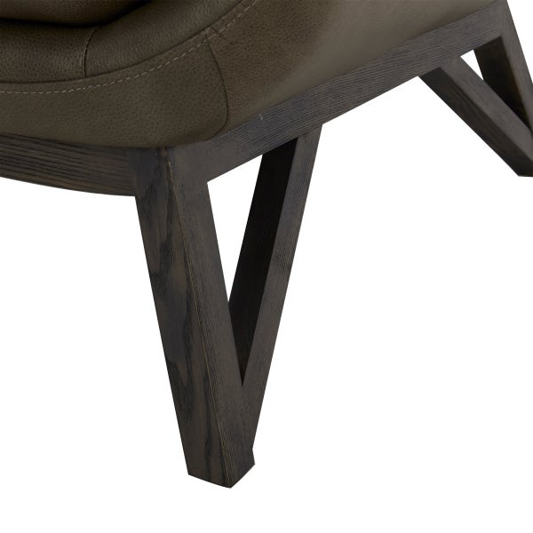 Aiden & Ivy Top-grain Leather Slipper Chair