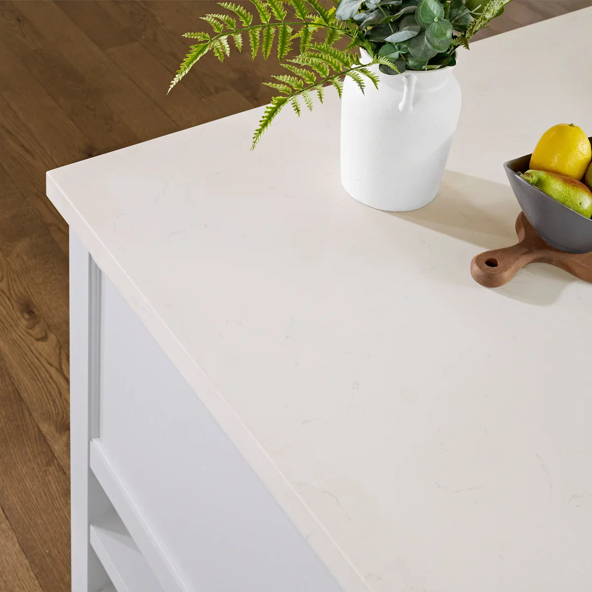 Caine Kitchen Island, White