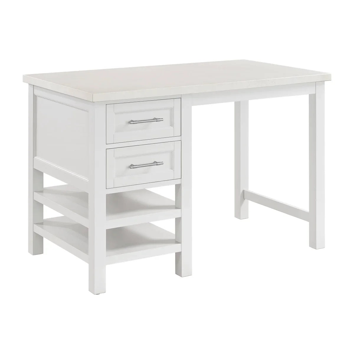 Caine Kitchen Island, White