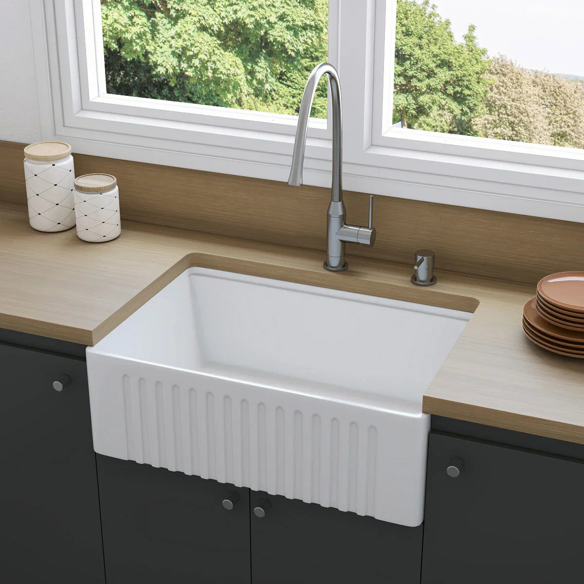 Appollo Madeline Ceramic Farmhouse Kitchen Sink