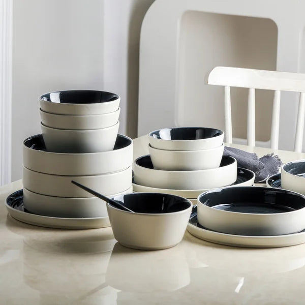 Stone Lain Elica Stoneware Dinnerware Set, 12-pieces