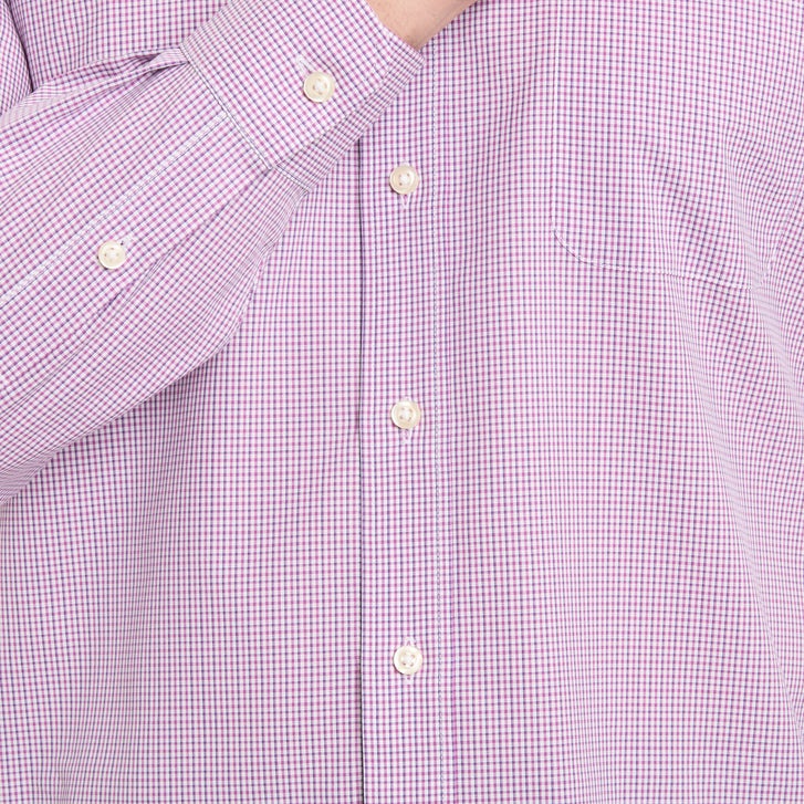 Kirkland Signature Men’s Traditional Fit Dress Shirt, Blue Red Grid