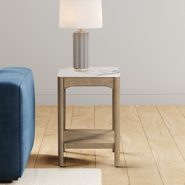 Loxley Rowe Mindi Stone Top End Table