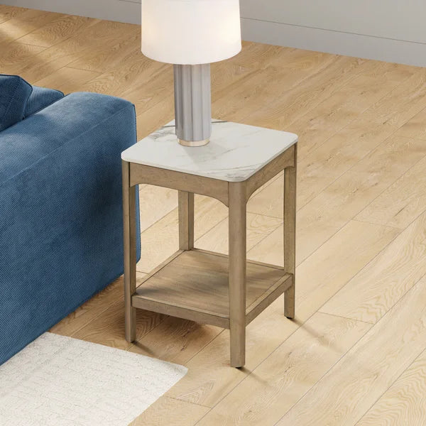 Loxley Rowe Mindi Stone Top End Table