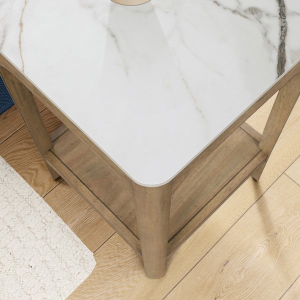 Loxley Rowe Mindi Stone Top End Table