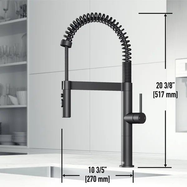 VIGO Edison Pro 20 in. Single handle Pull-Down Kitchen Faucet