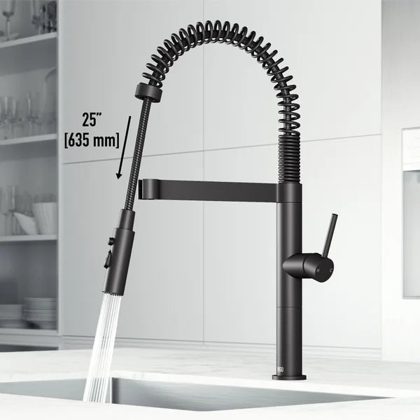VIGO Edison Pro 20 in. Single handle Pull-Down Kitchen Faucet