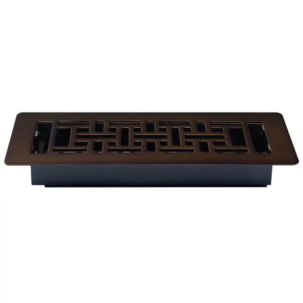 Manor House Rubbed Bronze Low Profile Floor Registers, 4-pack