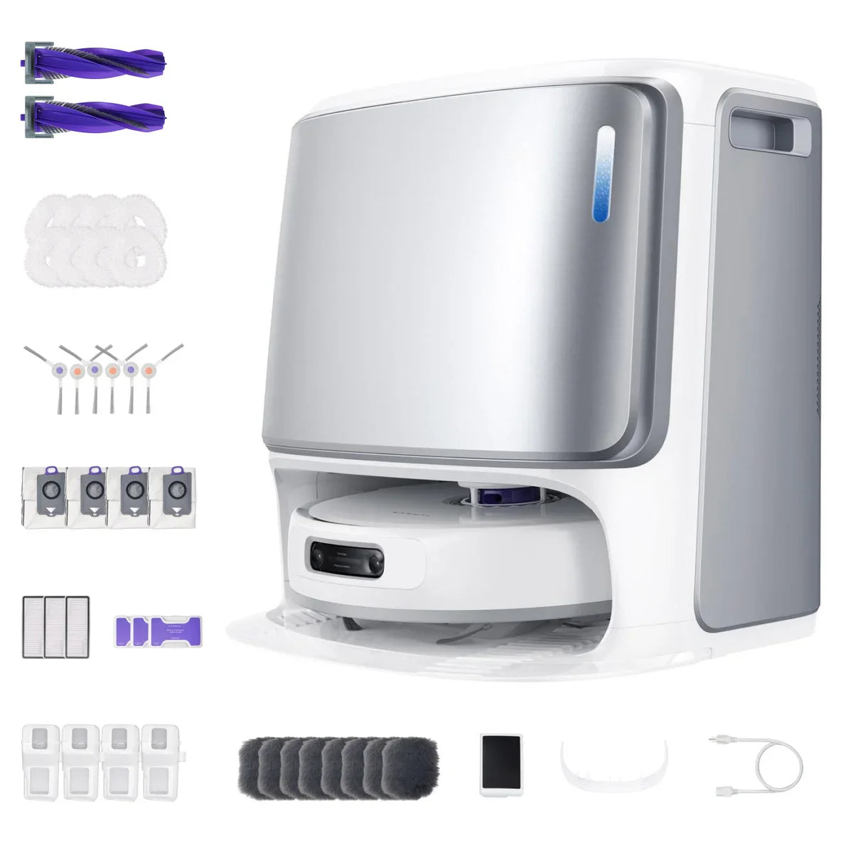 Narwal FREO Z Ultra Robot Vacuum and Mop With Accessory Pack Bundle, Silver