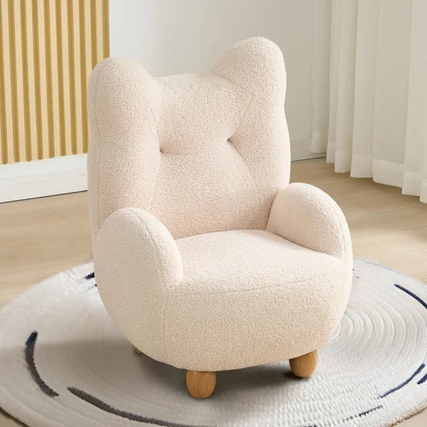 Chloe Juvenile Fabric Armchair, Cream
