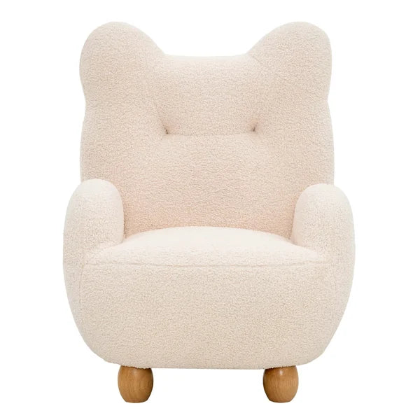 Chloe Juvenile Fabric Armchair, Cream
