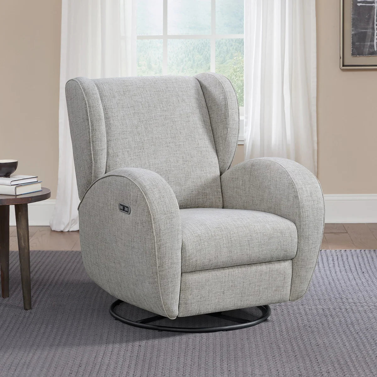 Logan Lane Fabric Swivel Glider Power Recliner