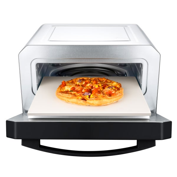 Culinary Chef High Temperature Indoor Pizza Oven with Digital Screen, Stainless Steel
