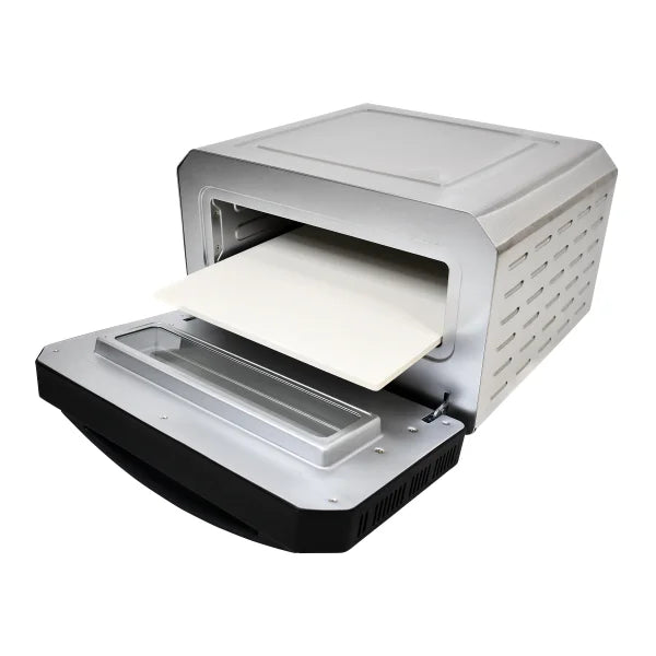 Culinary Chef High Temperature Indoor Pizza Oven with Digital Screen, Stainless Steel